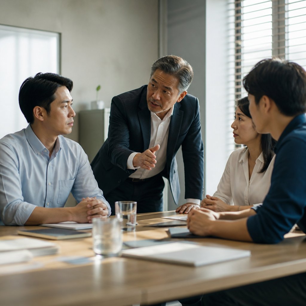 Man confronted with harsh sale demands at meeting