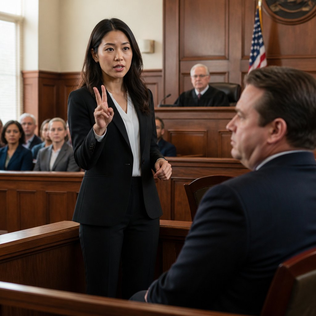 Attorney counting off points during cross-examination as witness grows uncomfortable