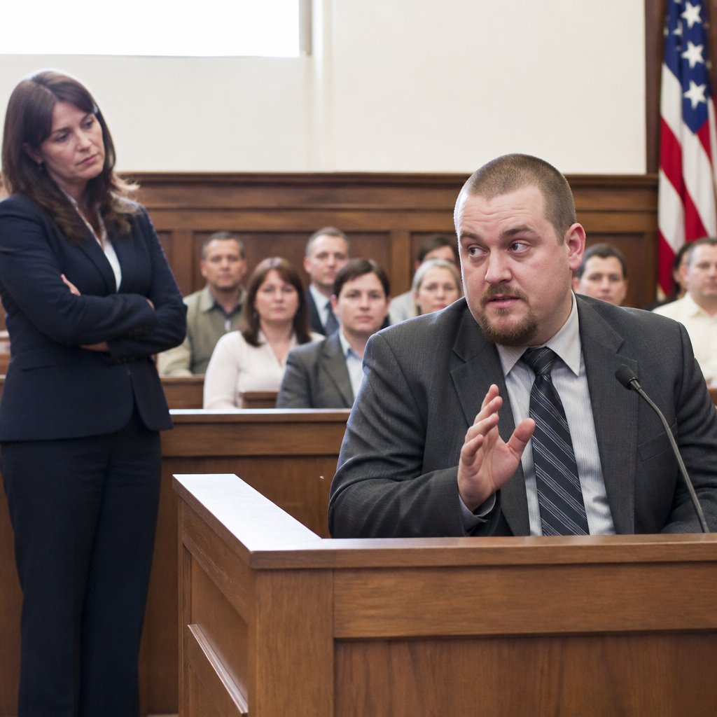 Medical expert witness backtracking on testimony while jury watches intently