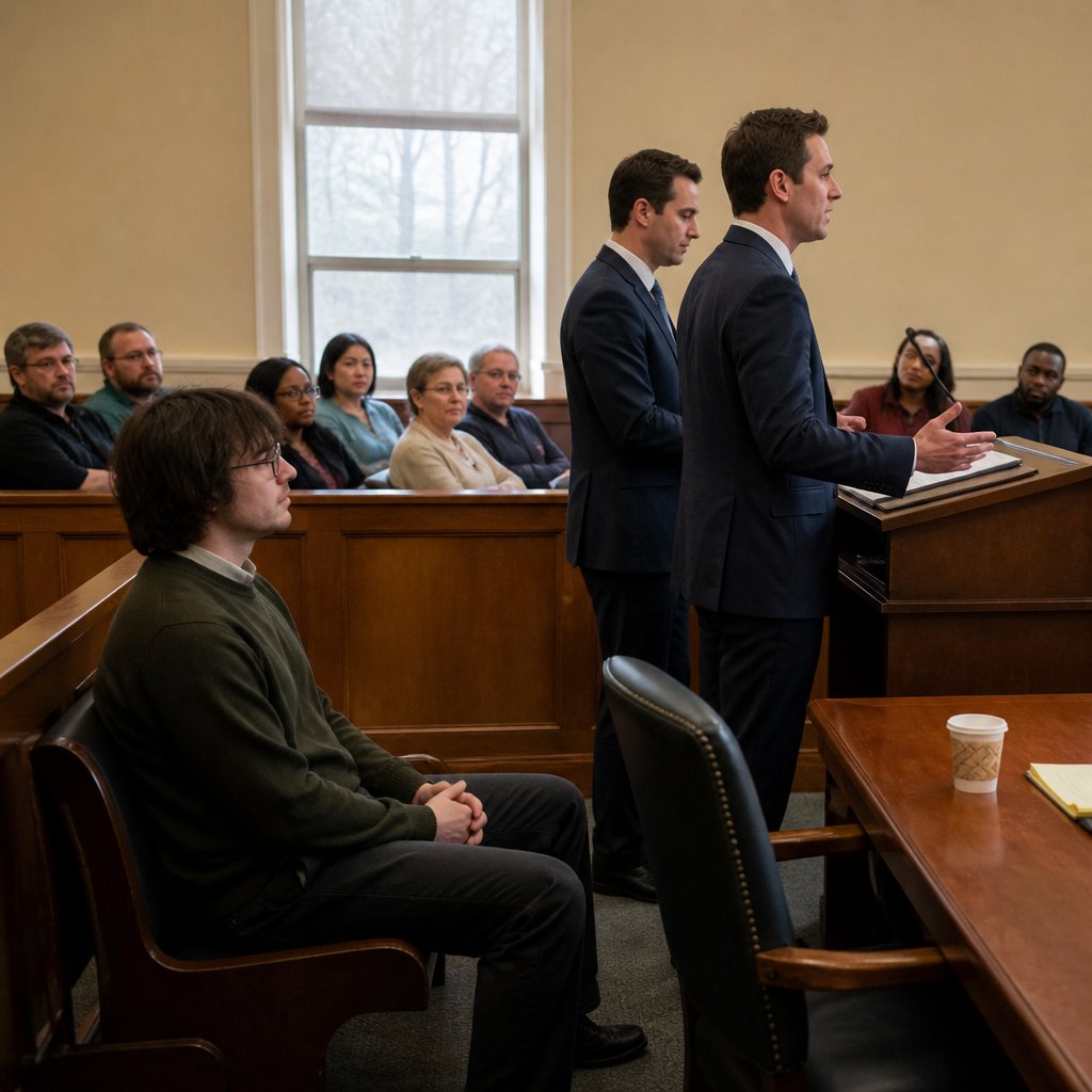 Plaintiff watches jury as defense argues labels aren’t guarantees in trial.